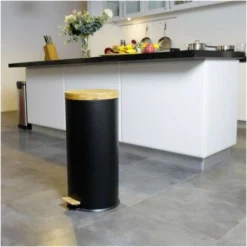 KITCHEN MOVE Poubelle De Cuisine A Pédale Forest - 30L - Noir Mat -Promos Gout Cuisine Boutique 69976296 3