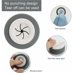 Accroche Torchon Auto-Autoadhésives 4pcs , Porte Torchon Crochet Adhésif Ronde Support De Pince, Accroche Serviette Adhésif Aalle De Bain, Sans Perçage Crochet Torchon Cuisine Et Maison Oi-FRIS Gris 8 Accroche Torchon Auto-Autoadhésives 4pcs , Porte Torchon Crochet Adhésif Ronde Support De Pince, Accroche Serviette Adhésif Aalle De Bain, Sans Perçage Crochet Torchon Cuisine Et Maison Oi-FRIS Gris -Promos Gout Cuisine Boutique 70147219 4