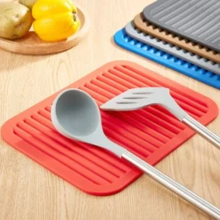 Lot De 2 Dessous De Plat En Silicone Pour Casseroles Et Poêles Chaudes – Résistants à La Chaleur En Silicone Véritable Pour Comptoir De Cuisine, Dessous De Plat Multifonction Et Durable Pour Plats Cha -Promos Gout Cuisine Boutique 71330062 5
