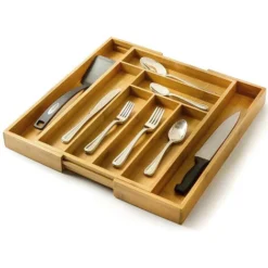 Range-couverts à Tiroir En Bambou, Extensible 6-8 Compartiments, 43-50*45*5cm 8 Range-couverts à Tiroir En Bambou, Extensible 6-8 Compartiments, 43-50*45*5cm -Promos Gout Cuisine Boutique 71388108 4