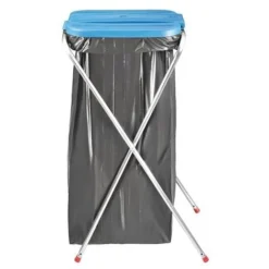 Support De Sacs Poubelles Pliable 110 Litres Bleu - Maxiburo