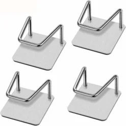 Déstockage 4 Pièces Porte Évier Éponge, Porte Éponge De Cuisine, Porte Éponge Adhésif, Crochet Évier Éponge, Sans Perçage Acier Inoxydable Étanche Porte-Évier Éponge Pour Évier De Cuisine, Cuisine, Ré