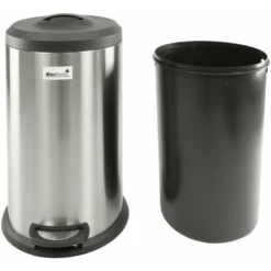Poubelle à Pédale - Avec Presse à Saleté 40 L - Acier - 65 X 40 Cm - Acier Inoxydable - MaxxHome -Promos Gout Cuisine Boutique 72493066 5