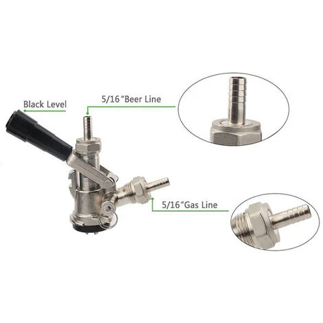 LTS FAFA Coupleur De Fût Distributeur De Bière Pression De Type S Avec Soupape De Surpression De Sécurité Système De Brassage Domestique Coupleur De Fût De Bière "S" 3 LTS FAFA Coupleur De Fût Distributeur De Bière Pression De Type S Avec Soupape De Surpression De Sécurité Système De Brassage Domestique Coupleur De Fût De Bière "S" – Image 3