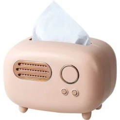 YIDOMDE Boîte à Mouchoirs Radio Vintage Avec Couvercle Porte-serviettes Décoratif Organisateur De Rangement De Serviettes En Papier Distributeur De Serviettes En Papier Pour Salle De Bain Voiture Bure