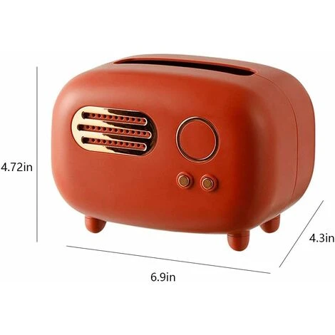YIDOMDE Boîte à Mouchoirs Radio Vintage Avec Couvercle Porte-serviettes Décoratif Organisateur De Rangement De Serviettes En Papier Distributeur De Serviettes En Papier Pour Salle De Bain Voiture Bure 4 YIDOMDE Boîte à Mouchoirs Radio Vintage Avec Couvercle Porte-serviettes Décoratif Organisateur De Rangement De Serviettes En Papier Distributeur De Serviettes En Papier Pour Salle De Bain Voiture Bure – Image 4