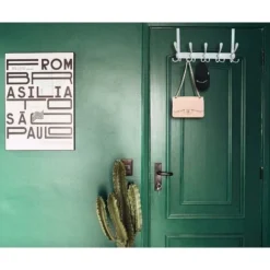 Porte Manteau Pour Porte Blanc, Porte Manteau Porte, Patère De Porte, Porte Manteau Mural, Porte Manteau Sans Percer En Acier Inoxydable, Blanc, 15 Crochets, 1PC -Promos Gout Cuisine Boutique 72882288 3
