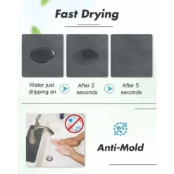 Protection Anti-éclaboussures Pour Robinet D'évier - 1 Tapis Super Absorbant à Séchage Rapide - Gadgets D'évier - Gris Foncé 7 Protection Anti-éclaboussures Pour Robinet D'évier - 1 Tapis Super Absorbant à Séchage Rapide - Gadgets D'évier - Gris Foncé -Promos Gout Cuisine Boutique 73754973 3