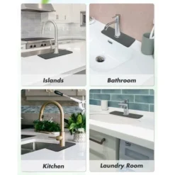 Protection Anti-éclaboussures Pour Robinet D'évier - 1 Tapis Super Absorbant à Séchage Rapide - Gadgets D'évier - Gris Foncé 9 Protection Anti-éclaboussures Pour Robinet D'évier - 1 Tapis Super Absorbant à Séchage Rapide - Gadgets D'évier - Gris Foncé -Promos Gout Cuisine Boutique 73754973 5