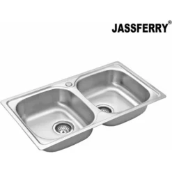 JASSFERRY Évier De Cuisine 2 Bacs , Acier Inoxydable, évier à Encastrer, Avec Vidage, 80 X 44 Cm -Promos Gout Cuisine Boutique 74135471 3