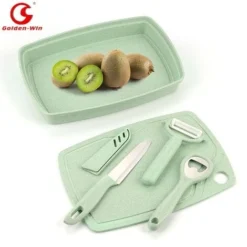 Planche à Découper Pour Cuisine Ensemble De Planche à Découper En Plastique Avec Ouvre-bouteille, éplucheur, Couteau De Cuisine, Plateau De Service