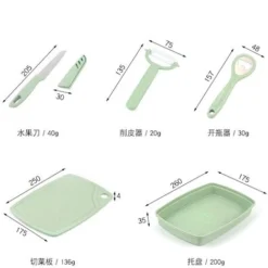 Planche à Découper Pour Cuisine Ensemble De Planche à Découper En Plastique Avec Ouvre-bouteille, éplucheur, Couteau De Cuisine, Plateau De Service -Promos Gout Cuisine Boutique 74744771 3