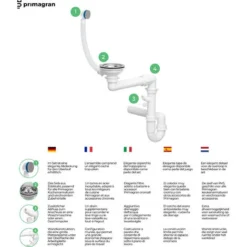 Evier Cuisine Noir Metallic, 55,5 X 45 Cm, Evier En Granit 1,5 Bac + Kit De Vidage, Evier A Encastrer De Primagran 8 Evier Cuisine Noir Metallic, 55,5 X 45 Cm, Evier En Granit 1,5 Bac + Kit De Vidage, Evier A Encastrer De Primagran -Promos Gout Cuisine Boutique 75072918 4