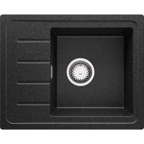 Evier Cuisine Graphite, 44 X 55 Cm, Evier En Granit 1 Bac + Kit De Vidage, Evier A Encastrer De Primagran 2 Evier Cuisine Graphite, 44 X 55 Cm, Evier En Granit 1 Bac + Kit De Vidage, Evier A Encastrer De Primagran – Image 2