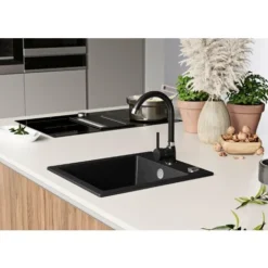 Evier Cuisine Graphite, 40 X 50 Cm, Evier En Granit 1 Bac + Kit De Vidage, Evier A Encastrer Riga 40 XL De Primagran 7 Evier Cuisine Graphite, 40 X 50 Cm, Evier En Granit 1 Bac + Kit De Vidage, Evier A Encastrer Riga 40 XL De Primagran -Promos Gout Cuisine Boutique 75072954 3