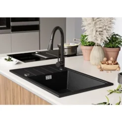 Evier Cuisine Graphite, 78 X 50 Cm, Evier En Granit 1 Bac + Kit De Vidage, Evier A Encastrer De Primagran 8 Evier Cuisine Graphite, 78 X 50 Cm, Evier En Granit 1 Bac + Kit De Vidage, Evier A Encastrer De Primagran -Promos Gout Cuisine Boutique 75072962 4