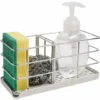Porte-éponge Pour évier De Cuisine, Organisateur D'évier De Cuisine En Acier Inoxydable évier Plateau égouttoir Suspendu Panneau Réglable Brosse évier Porte-savon Pour Comptoir Ou Bâton Mural