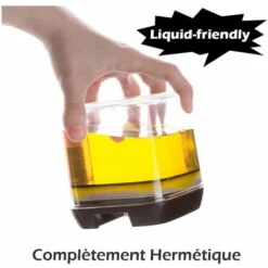 GP Lot De 5 Boîtes De Conservation Alimentaire Avec Couvercles Hermétiques Noirs Ensemble De Récipient à Nourriture En Plastique Sans BPA Conservation à Céréales Fruits Secs -Promos Gout Cuisine Boutique 75563650 3