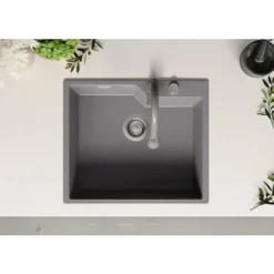 Evier Cuisine En Granit Gris, 59 X 50 Cm, Lavabo 1 Bac + Siphon Classique, Évier à Encastrer Madrid 60 Cargo XXL De Primagran 9 Evier Cuisine En Granit Gris, 59 X 50 Cm, Lavabo 1 Bac + Siphon Classique, Évier à Encastrer Madrid 60 Cargo XXL De Primagran -Promos Gout Cuisine Boutique 75724775 5