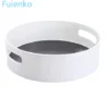 Étagère à épices Plateau Tournant En Plastique 22.87.5CM Blanc FUIENKO