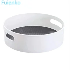 Étagère à épices Plateau Tournant En Plastique 22.87.5CM Blanc FUIENKO