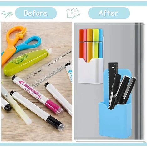 Porte-marqueur Magnétique Porte-stylo Pour Tableau Blanc Ou Aimant De Réfrigérateur Organisateur De Rangement Pour Tasse à Crayons Pour Salle De Classe, Bureau, Maison, Casier Et Armoires Organisateur 3 Porte-marqueur Magnétique Porte-stylo Pour Tableau Blanc Ou Aimant De Réfrigérateur Organisateur De Rangement Pour Tasse à Crayons Pour Salle De Classe, Bureau, Maison, Casier Et Armoires Organisateur – Image 3