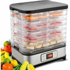Déshydrateur 8 Plateaux 400 W Pour Légumes Fruits Viande