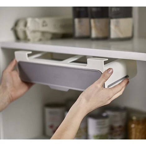 Porte-épices Sous étagère - Gris 3 Porte-épices Sous étagère - Gris – Image 3