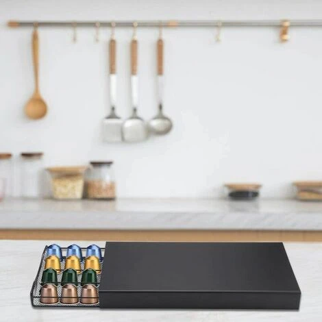 Support De Tiroir De Rangement Des Capsules De Café Pour Capsules De Café, Support De Plateau De Machine à Café Pour 40 Capsules (noir) 5 Support De Tiroir De Rangement Des Capsules De Café Pour Capsules De Café, Support De Plateau De Machine à Café Pour 40 Capsules (noir) – Image 5