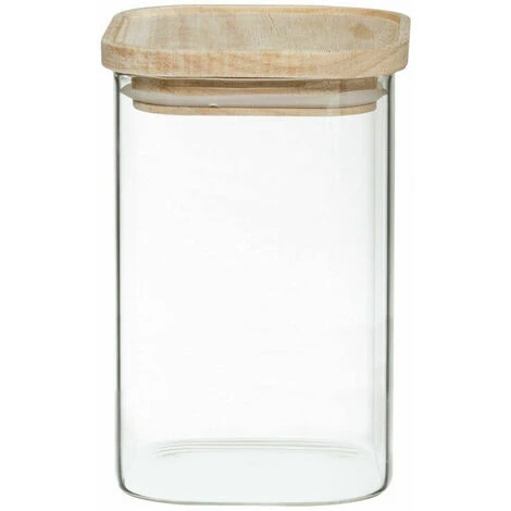 Lot De 4 Bocaux De Rangement En Verre Et Bois Couvercle Hermétique Empilable Atmosphera 1 Lot De 4 Bocaux De Rangement En Verre Et Bois Couvercle Hermétique Empilable Atmosphera