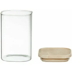 Lot De 4 Bocaux De Rangement En Verre Et Bois Couvercle Hermétique Empilable Atmosphera 8 Lot De 4 Bocaux De Rangement En Verre Et Bois Couvercle Hermétique Empilable Atmosphera -Promos Gout Cuisine Boutique 77216720 4