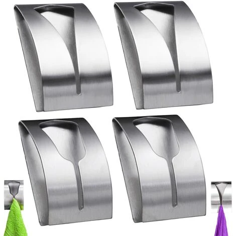Attache Torchon Mural 4 Pcs Attache Torchon Cuisine AdhéSif Patère Autocollant Torchons Crochet Mural Porte Torchons Autocollante Acier Inox Pour Serviettes De Bain Torchons Tabliers (5 X 7.5 Cm) 1 Attache Torchon Mural 4 Pcs Attache Torchon Cuisine AdhéSif Patère Autocollant Torchons Crochet Mural Porte Torchons Autocollante Acier Inox Pour Serviettes De Bain Torchons Tabliers (5 X 7.5 Cm)