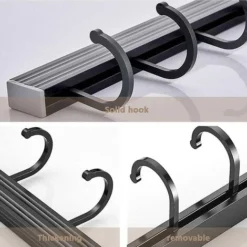 Porte Ustensiles Cuisine,Support À Ustensiles Mural Aluminium Barre Ustensiles Cuisine Mural Barre De Casserole Mural Support Ustensiles Cuisine Avec 4 Crochets (Noir) 7 Porte Ustensiles Cuisine,Support À Ustensiles Mural Aluminium Barre Ustensiles Cuisine Mural Barre De Casserole Mural Support Ustensiles Cuisine Avec 4 Crochets (Noir) -Promos Gout Cuisine Boutique 77385968 3