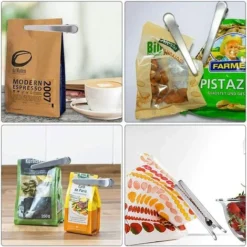 Pince Sachet, 10 Pièces Pince Fermeture Sachet, Clips De Fermeture Sac Alimentaire, Pince Sachet Metal Pour La Alimentaires, Café, Pain Et Sacs De Casse-Croûte 8 Pince Sachet, 10 Pièces Pince Fermeture Sachet, Clips De Fermeture Sac Alimentaire, Pince Sachet Metal Pour La Alimentaires, Café, Pain Et Sacs De Casse-Croûte -Promos Gout Cuisine Boutique 77387046 4
