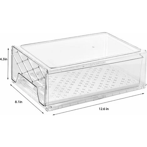 Boite Rangement Plastique , Rangement Frigo Et Organisation De Cuisine, Tiroirs Empilables Pour Réfrigérateur,Utilisé Pour Pain, Alimentaire,The, Fruits, Légumes (Lot De 2, 3020.511cm) JUNJUN 2 Boite Rangement Plastique , Rangement Frigo Et Organisation De Cuisine, Tiroirs Empilables Pour Réfrigérateur,Utilisé Pour Pain, Alimentaire,The, Fruits, Légumes (Lot De 2, 3020.511cm) JUNJUN – Image 2
