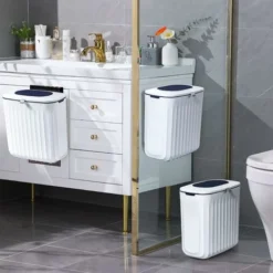 Poubelle à Suspendre, Poubelle à Compost De Cuisine, Petite Poubelle De 2,1 Gallons Avec Couvercle Pour Cuisine/salle De Bain, Poubelle Sous évier Pour Comptoir, Poubelle Sans Odeur, Poubelle à Compos -Promos Gout Cuisine Boutique 77577905 5