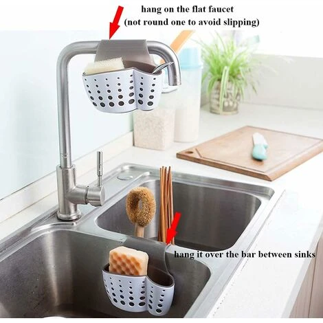 Évier Caddy Porte-éponge Porte-savon, Eunion En Plastique Selle Robinet Caddy Organisateur De Bureau Porte-stylo 5 Évier Caddy Porte-éponge Porte-savon, Eunion En Plastique Selle Robinet Caddy Organisateur De Bureau Porte-stylo – Image 5