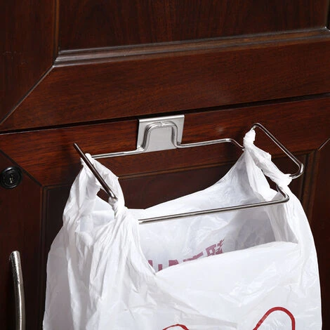 Support Sac à Déchets Pour Cuisine Porte-Sac De Poubelle Pour Porte De Placard Tiroir Armoire Cintre Inoxydable Réutilisable En Maison 2 Support Sac à Déchets Pour Cuisine Porte-Sac De Poubelle Pour Porte De Placard Tiroir Armoire Cintre Inoxydable Réutilisable En Maison – Image 2