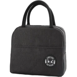 Sac à Lunch Isotherme Portable, Petit Sac De Boîte à Lunch étanche Et Résistant à L'huile, Sac Isolé De Nourriture De Pique-nique, Convient Pour Pique-nique, école, Bureau, Extérieur (Noir)