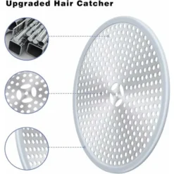 Drain De Douche, Filtre De Cheveux, Filtre Pour Bonde De Douche, Grille Douche Anti Cheveux, Couverture De Drain Filtre à Évier, Attrape-Cheveux Douche Drain - Acier Inoxydable Argent Et Silicone 1 8 Drain De Douche, Filtre De Cheveux, Filtre Pour Bonde De Douche, Grille Douche Anti Cheveux, Couverture De Drain Filtre à Évier, Attrape-Cheveux Douche Drain - Acier Inoxydable Argent Et Silicone 1 -Promos Gout Cuisine Boutique 78176799 4