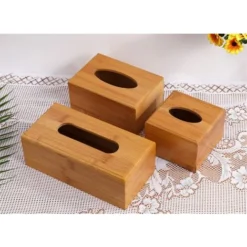 Bote à Mouchoirs En Bambou, Pour Maison, Bureau, Bureau, Htel, Porte-serviettes,Size S -Promos Gout Cuisine Boutique 78767179 3