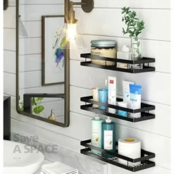 Étagère à épices De Cuisine, étagère à épices Murale 2 Pièces, étagère à épices Peu Encombrante, 50 12 5,5 Cm, Noir -Promos Gout Cuisine Boutique 78947341 4