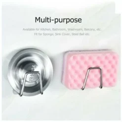 4pcs Porte-éponge De Colle Sans Ongles Porte-éponge En Acier Inoxydable Porte-éponge En Acier Inoxydable Outils De Cuisine Porte-éponge Pour La Cuisine -Promos Gout Cuisine Boutique 78951359 4