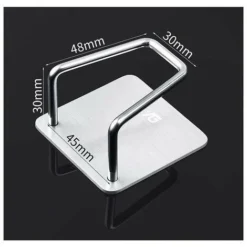 4pcs Porte-éponge De Colle Sans Ongles Porte-éponge En Acier Inoxydable Porte-éponge En Acier Inoxydable Outils De Cuisine Porte-éponge Pour La Cuisine -Promos Gout Cuisine Boutique 78951359 5