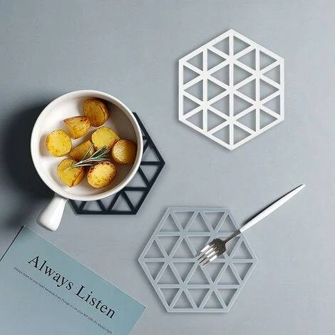 Dessous De Plat Maniques Cuisine Tapis Silicone Protege Poele De Casserole (noir),,Lot De 3 4 Dessous De Plat Maniques Cuisine Tapis Silicone Protege Poele De Casserole (noir),,Lot De 3 – Image 4