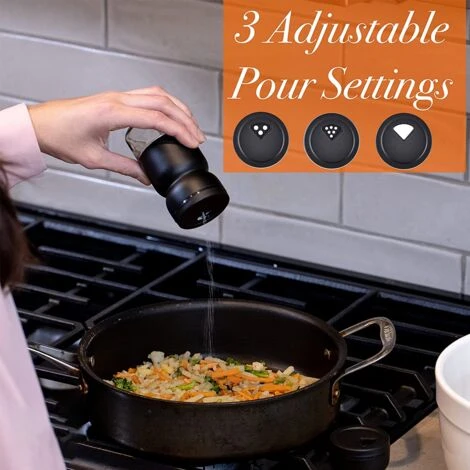 Ensemble De Salière Et Poivrière En Verre Avec Trous De Versement Réglables - Salière Et Poivrière En Acier Inoxydable - Ensemble De Salière Et Poivrière De Ferme Pour Sels De Mer Et épices Casher Noi 3 Ensemble De Salière Et Poivrière En Verre Avec Trous De Versement Réglables - Salière Et Poivrière En Acier Inoxydable - Ensemble De Salière Et Poivrière De Ferme Pour Sels De Mer Et épices Casher Noi – Image 3