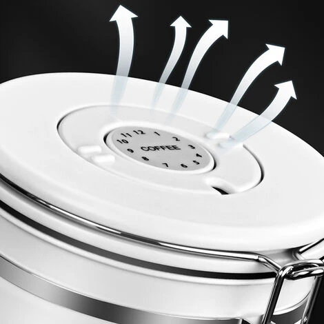 Boîte à Café Pour Café Moulu Avec Fenêtre Transparente, Suivi De Date, Cuillère, Récipient De Stockage Hermétique Pour Aliments De Cuisine En Acier Inoxydable 304 Pour Grains De Café Ou Marc, Thé, Suc 4 Boîte à Café Pour Café Moulu Avec Fenêtre Transparente, Suivi De Date, Cuillère, Récipient De Stockage Hermétique Pour Aliments De Cuisine En Acier Inoxydable 304 Pour Grains De Café Ou Marc, Thé, Suc – Image 4