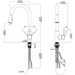 Robinet De Cuisine Extractible En Acier Inoxydable, 3 Modes De Jet, Robinet Mitigeur 360 ° Rotatif Pour Cuisine Ou Salle De Bain, Noir – DAKF8F -Promos Gout Cuisine Boutique 79466690 4