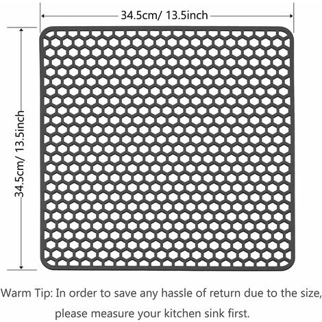 GP Tapis D'évier En Silicone Grille De Cuisine Pour éviers De Ferme En Acier Inoxydable Ou En Porcelaine 34 Cm X 34 Cm 5 GP Tapis D'évier En Silicone Grille De Cuisine Pour éviers De Ferme En Acier Inoxydable Ou En Porcelaine 34 Cm X 34 Cm – Image 5