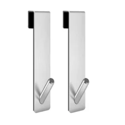 Stianless Steel Shower Door Hooks Punch Free Frameless Over Door Hooks Towel Hooks